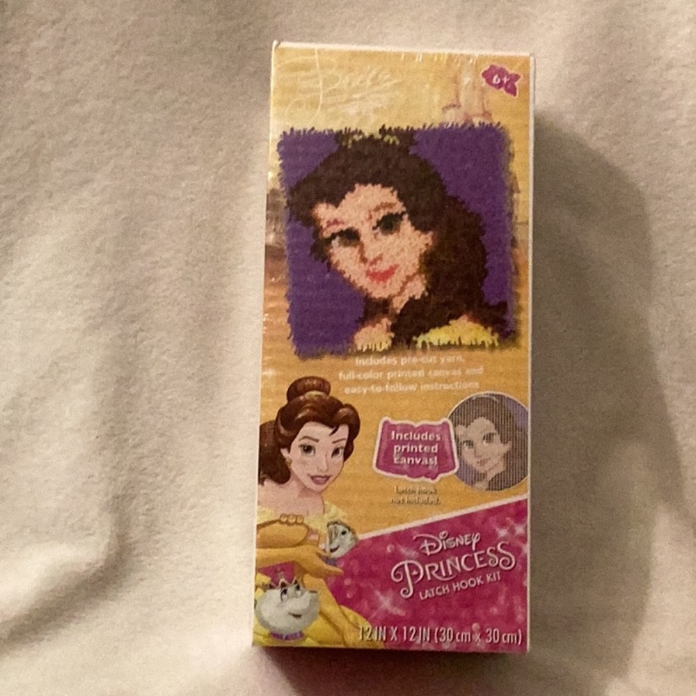 Belle Disney Princess Latch Hook Kit - NIP ~ 12" x 12"
